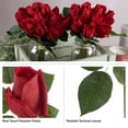 thumbnail image 4 of Pure Garden 48Pc Real Touch Rose Artificial Flowers with Stems (Red), 4 of 7