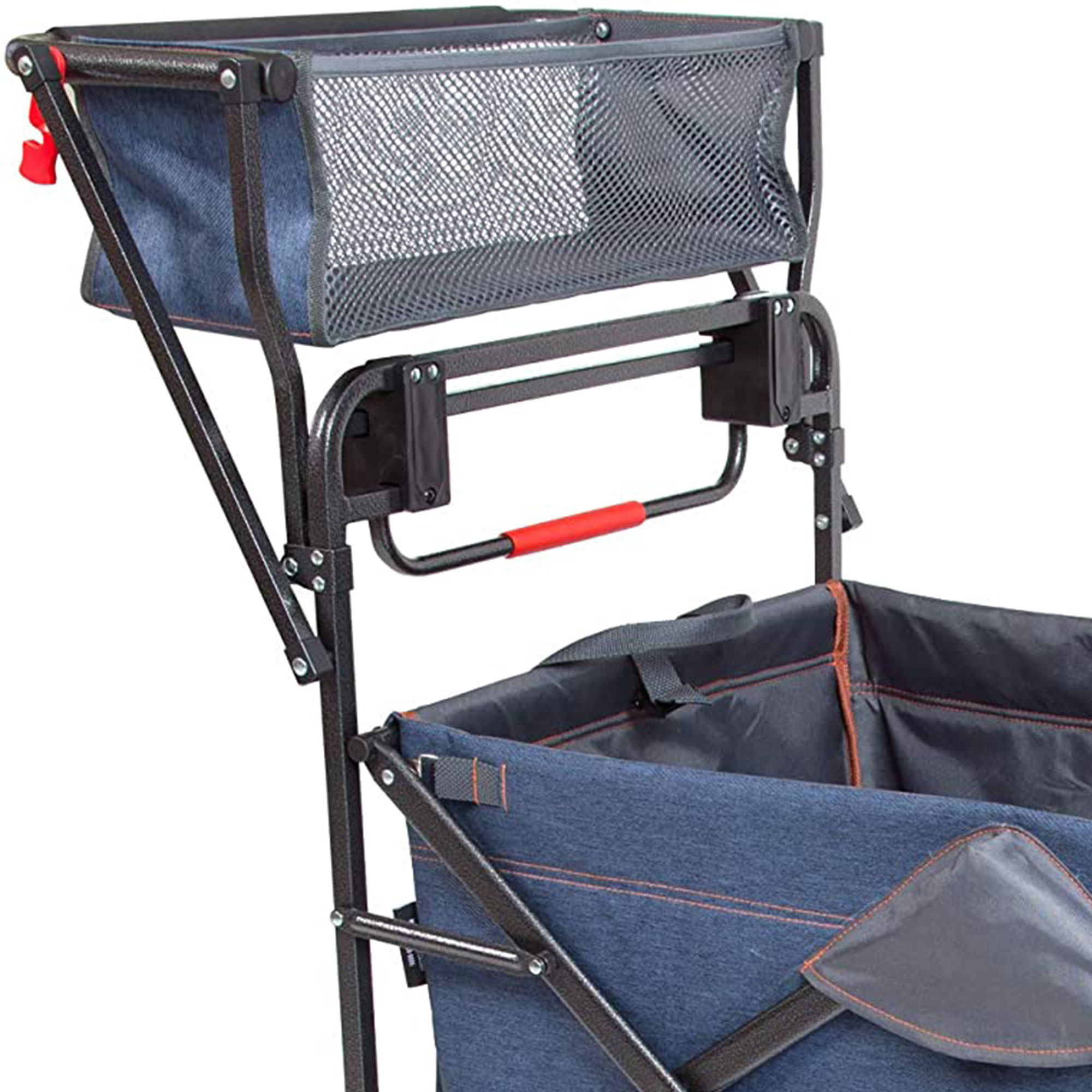 Mac Sports Collapsible Heavy Duty Push Pull Utility Cart Wagon, Blue - image 5 of 9