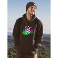 thumbnail image 2 of Colorful Corgi Bowtie Portrait Hoodie Men -Image by Shutterstock, Male Small, 2 of 4