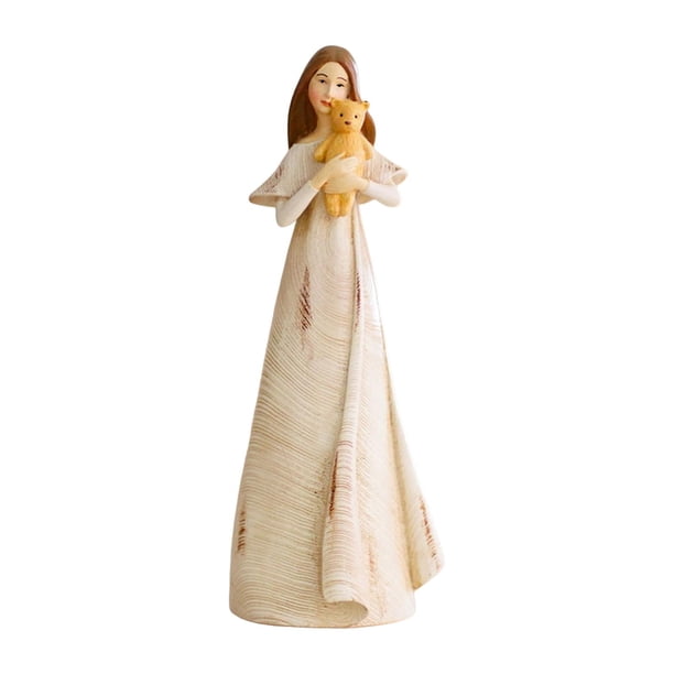 Figura de ángel de niña, bonita estatua nórdica coleccionable, decorativa para escritorio y interior. Estilo A