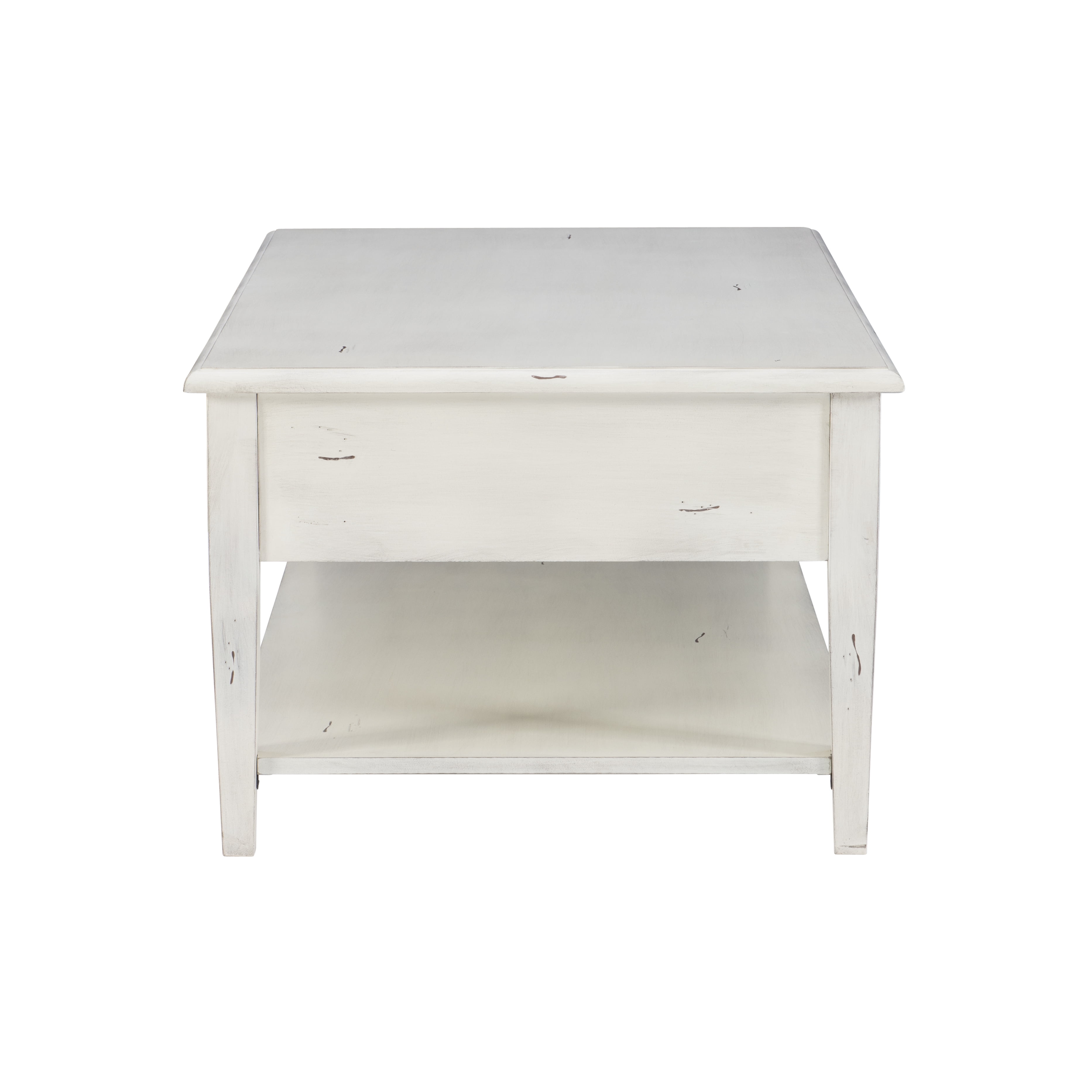 Powell Sadie 3-Drawer Coffee Table with Shelf, Cream