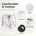 thumbnail image 4 of Balery Cartoon Cute Rabbit Pantalones cortos deportivos para mujer con forro y dos bolsillos, elásticos, para entrenamiento, gimnasio, yoga-Small, 4 of 7