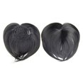 thumbnail image 1 of CAROOTU Seamless Silks-Base Hair Topper Fringe Hairpiece Straight Clip in Forehead Topper with Wispy Bangs, 1 of 7