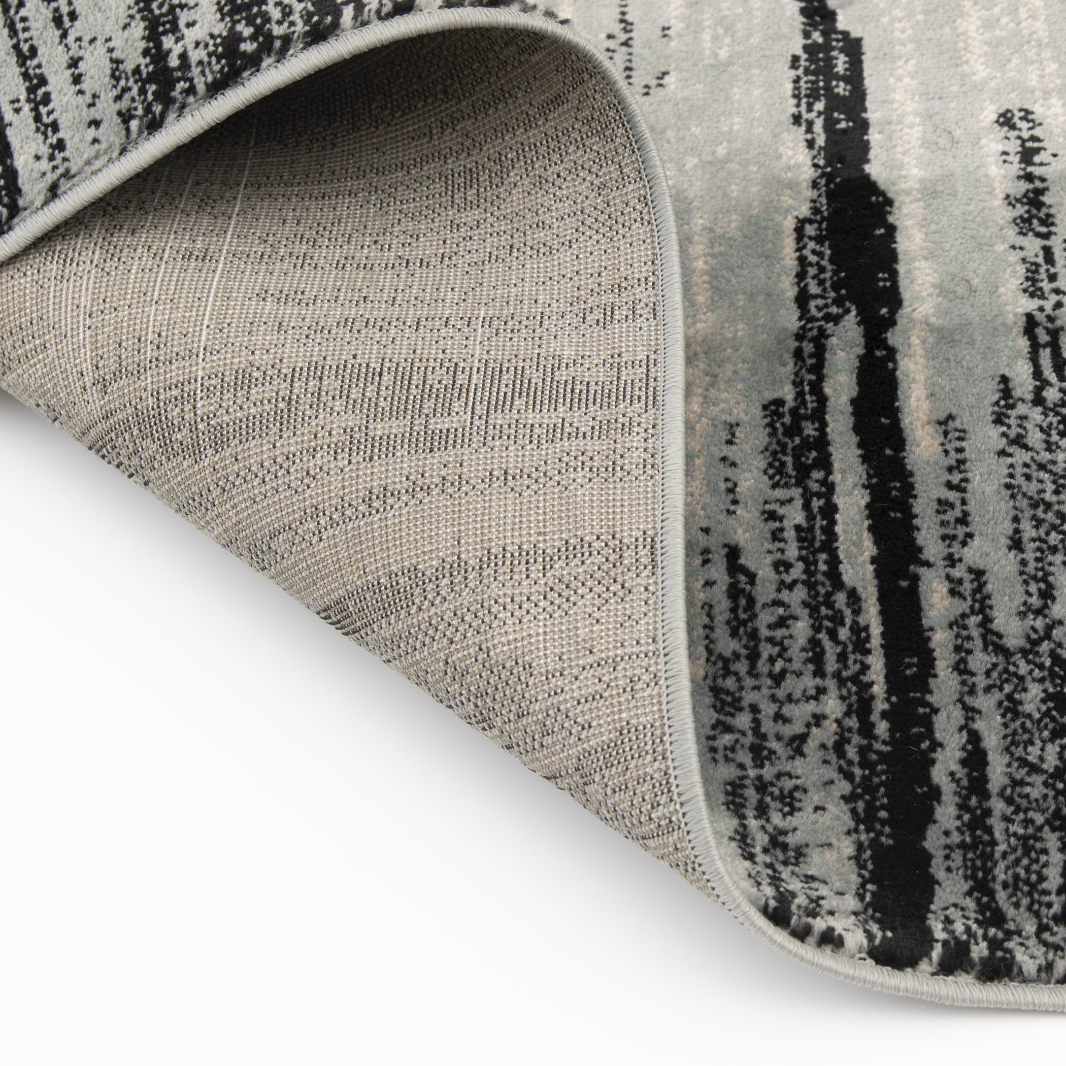Mainstays Black Lines Modern Abstract 3pc Indoor Rug Set