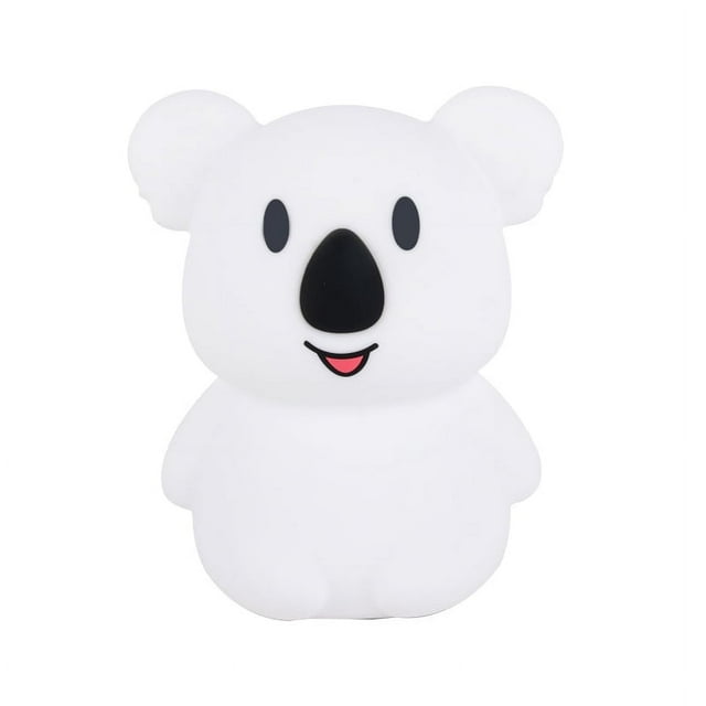 LED Cute Koala Colorful Night Light Kids Light Desktop Touch Bedside Lamp Soft Silicone Light Rechargeable For Baby Toddler