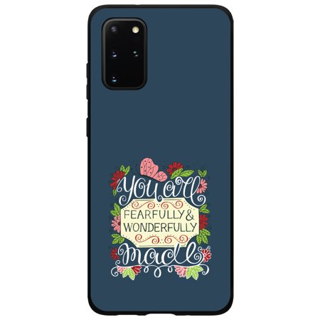 DistinctInk Case for Samsung Galaxy S20 ULTRA (6.9" Screen) - Custom Ultra Slim Thin Hard Black Plastic Cover - You Are Fearfully & WonDefully Made