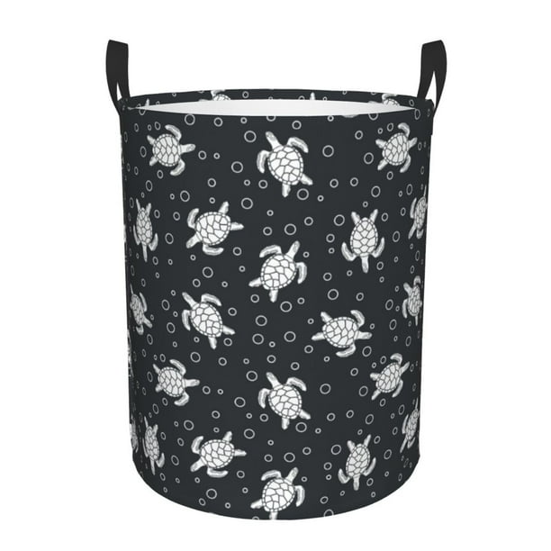 Fotbe Turtle Cesto de Ropa con Asas, Cesto Impermeable de Gran Capacidad, Bolsa de Lavado para Dormitorio, Cesto de Ropa con Ruedas y Asas-Medium
