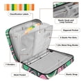 thumbnail image 4 of Haosy Accordion File Organizer Zipper Binder 500 Sheet 6-Tab Expanding File Folder Multi-Pocket 1.2 Inch 3 Ring Abstract Pink Green Circles, 4 of 7