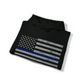 thumbnail image 4 of Thin Blue Line US Flag Graphic Hoodie Sweatshirt, Sizes S-5XL, 4 of 9