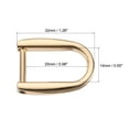 thumbnail image 2 of 14mm U Shape Horseshoe D-Rings Zinc Alloy Electroplated Gold Tone 2 Pack, 2 of 5