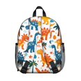 thumbnail image 3 of Cute Dinosaur Pattern Backpack Backpack for School,Cute School Bag,Schoolbag with Adjustable Shoulder Straps & Padded Back,13.8"x11.4"x6", 3 of 6