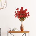 thumbnail image 4 of Autumn Artificial Morning Glory Bush, Artificial Flowers for Outdoors, Faux Flowers for Outdoor Planters, Realistic Artificial Flowers, Fall Tone Eucalyptus Flower Stems, Faux Petunia Floral 1Pcs, 4 of 5