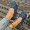 thumbnail image 5 of Mepaouo Womens Slip on Loafers Hollow Platform Walking Flat Shoes Driving Casual Dressy Moccasins, 5 of 8