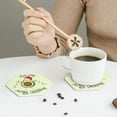 thumbnail image 6 of Bingfone Vintage Avocado Merry Christmas Leather Drinks Coasters With Set Of 6,Suitable For Home Kitchen,Coffee Cup Coasters Home Gift, 6 of 9
