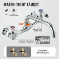 thumbnail image 4 of Stainless Steel Utility Sink, 27x41 Commercial Sink with Faucet & Legs, 4 of 7