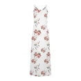 thumbnail image 5 of CEHVOM Robes d'Été pour Femmes Décontractées Boho Imprimées à Bretelles Anneau Plage Longue Robe Maxi avec Poches, 5 of 5