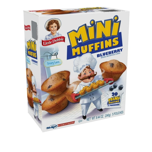 Little Debbie Blueberry Mini Muffins, 6 Boxes of BiteSized Muffins