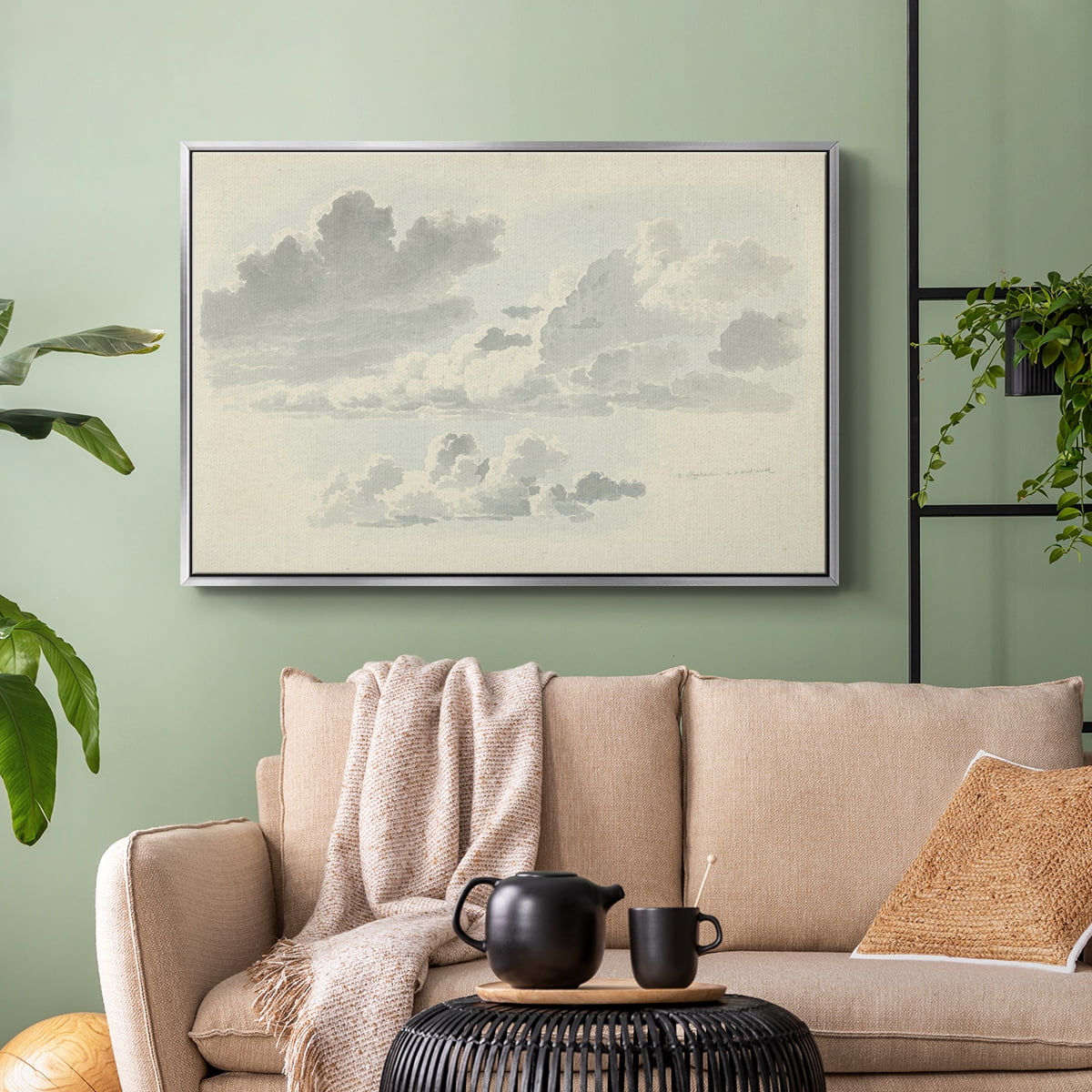 Vintage Landscape-CCCLXVIII By Wexford Home Framed in Silver Wood Gallery Wrapped Canvas 27 in. x 41 in.