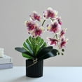 thumbnail image 4 of Beautiful Phalaenopsis bonsai: Elegant artificial Phalaenopsis with plastic pot, 4 of 11