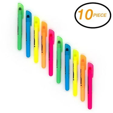 Bazic Gel Fluorescent Highlighters Assorted Colors Pack Of 5 Walmart Com