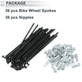 thumbnail image 4 of Unique Bargains 36pcs Universal Bicycle Spokes 13G Bike Wheel Spokes Nipple 45 Steel Black-82mm, 4 of 7