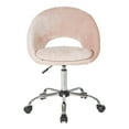 thumbnail image 5 of Milo Height Adjustable Home Office Chair in Micro-Fiber Blush Pink Velvet, 5 of 6