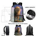thumbnail image 6 of Uourmeti Majestic Lion Theme Backpack for Women, 17 Inch Lightweight Bookbag for School Travel, 6 of 6