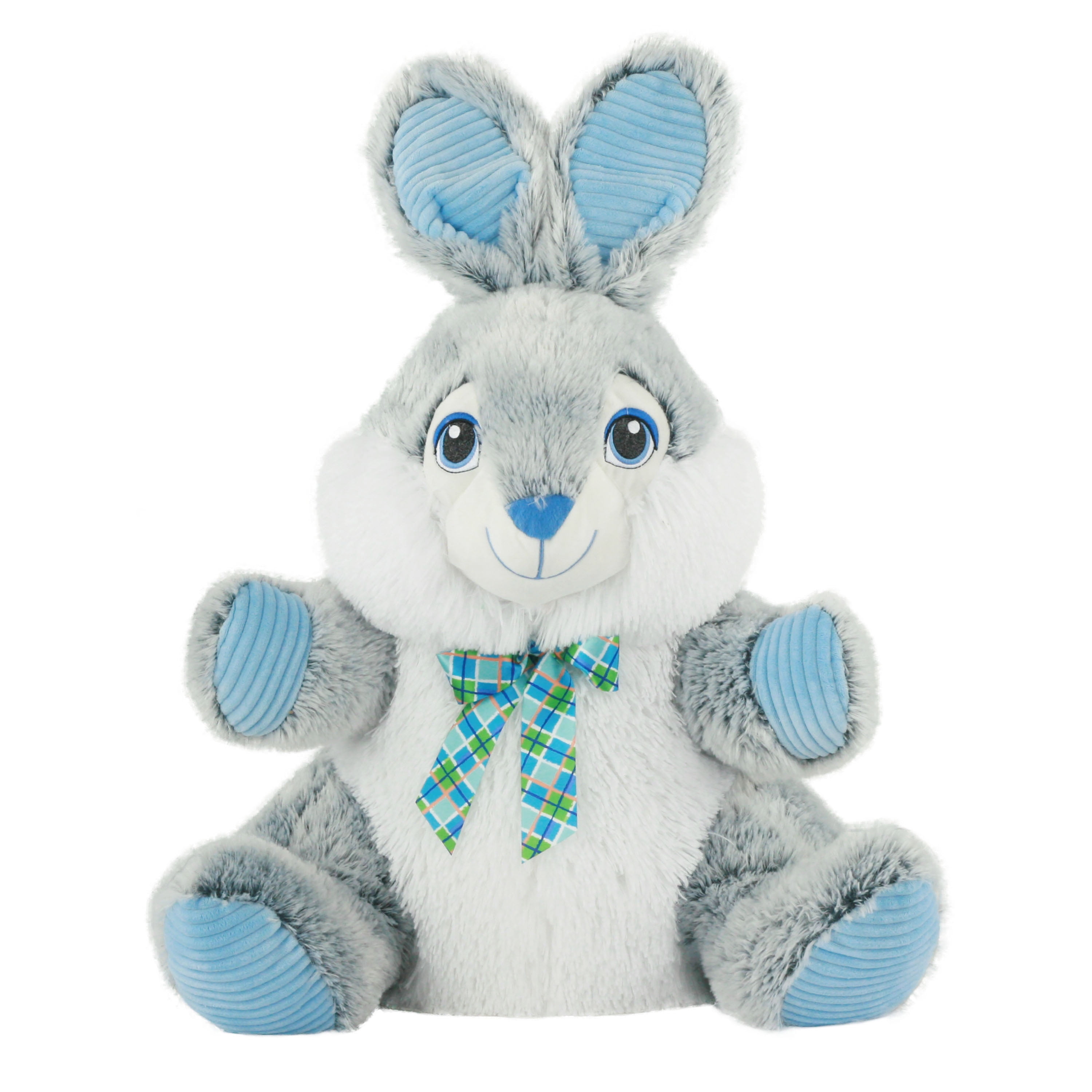 Way to Celebrate Easter Chubby Cheeks Bunny Plush Toy, Gray Walmart
