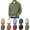 Army Green, variant on OIOLOYJM Sweatshirt for Men Vintage Quarter Zip Long Sleeve Collared Loose Fit Soft Pullover Shirts Vintage Big and Tall Winter Fashion Warm Comfortable Outfits