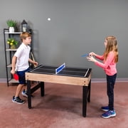 Sunnydaze 10-in-1 Multi-Game Table, Light Wood Look