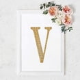 thumbnail image 4 of BalsaCircle 8" Gold Solid Letter V Self-Adhesive Rhinestones Gems Sticker, 4 of 8