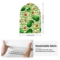 thumbnail image 2 of Lsque Avocado Green Striped Pattern Knitted Beanie, Unisex Winter Hat, Knit Hat Winter Beanies Thick Fisherman Beanies Cuffed Plain Skull Caps, 2 of 6
