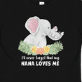 thumbnail image 4 of Inktastic I'll Never Forget That My Nana Loves Me with Cute Elephants Boys or Girls Baby T-Shirt, 4 of 5