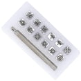 thumbnail image 3 of 12Pcs Stamping Punch Tool Leather Craft Alloy Steel DIY Vegetable Leather Stamper 1Pc Handle(12 Kinds of Tang Dynasty Flower ), 3 of 5