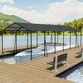thumbnail image 5 of CarButler 12x32ft Metal Heavy Duty Carport with Galvanized Steel Roof and Frame,Outdoor Large Garage with 4 Fixed Inclined Square Tube Supports, 5 of 8