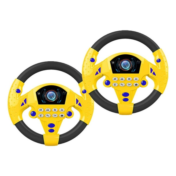2 uds., Niños, niños, controlador electrónico, volante, juguete de simulación, luz de sonido