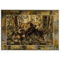thumbnail image 2 of HR HANDCRFAT RUGS HR Lodge, Cabin Jungle and Wilderness Rug Cabin Area Rug Abstract, Green, Multicolor Pattern Mother Bear and Cubs Nature 76 x 101, 2 of 5