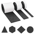 thumbnail image 2 of 3 Rolls Of Self-Adhesive Felt For Furniture (100Cm * 10Cm + 100Cm * 5Cm + 100Cm * 2Cm) Cut Any Shape, Strong Adhesive Sliding Mat Tape, For Chairs, Floor Protection -Black, 2 of 6