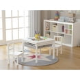 thumbnail image 2 of UTEX Wooden 2 In 1 Kids Construction Play Table and 2 Chairs Set with Storage Drawers and Built in Broad, White, 2 of 6