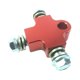 thumbnail image 1 of Manguera de aceite de freno, conector de 3 vías, soporte de tubo de montaje de línea de freno extendida, tornillo incluido para motocicleta ATV y Rojo, 1 of 8