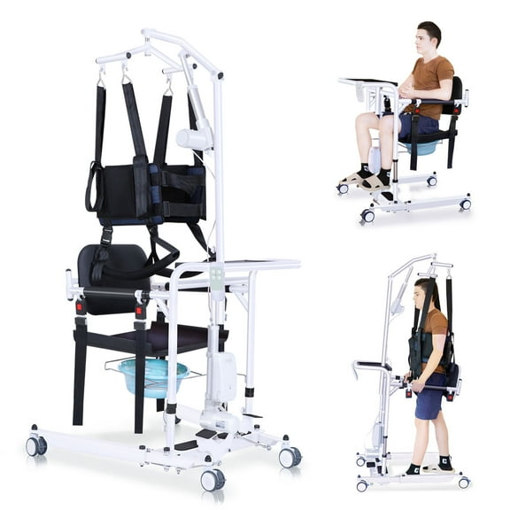Electric Transfer Lift Chair for Home, Assisting Elderly People in Walking with Electric Hoist Brackets, Upgrade Electric Patient Lift Transfer Chair for Car, Bathroom Transfer Lift Chairs for Senior