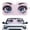 Bling Eyes, variant on HUIACONG Retro Sunset Palm Print Car Windshield Sunshade Fashion for Most Sedans SUV Truck Pickups, UV Rays Blocks Foldable Car Window Shade UV Reflective