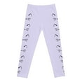 thumbnail image 5 of Tfken Children Girls Trousers Comfortable Slim-Leg Cat Print Leggings Pants Purple Size 9-10 Years, 5 of 5