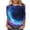 Multicolor#06, variant on JTZGDY Summer Womens Fashion Galaxy Shirts Loose Fit Dressy Casual 3/4 Length Sleeve Oversized Crewneck 3D Novelty Printed T-Shirts Trendy Plus Size Graphic Tunic Blouse