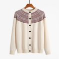 thumbnail image 2 of Bovemsi Womens Sweaters Cozy Women's Fun Autumn/Winter Retro Flower Long Sleeve Button Knitted Cardigan Sweater Business Casual Sweaters, 2 of 8