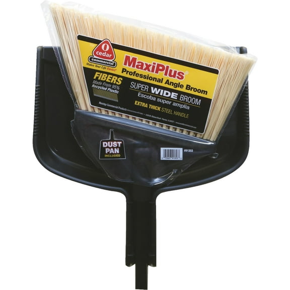 O-Cedar MaxiPlus Professional Angle Broom With Dustpan