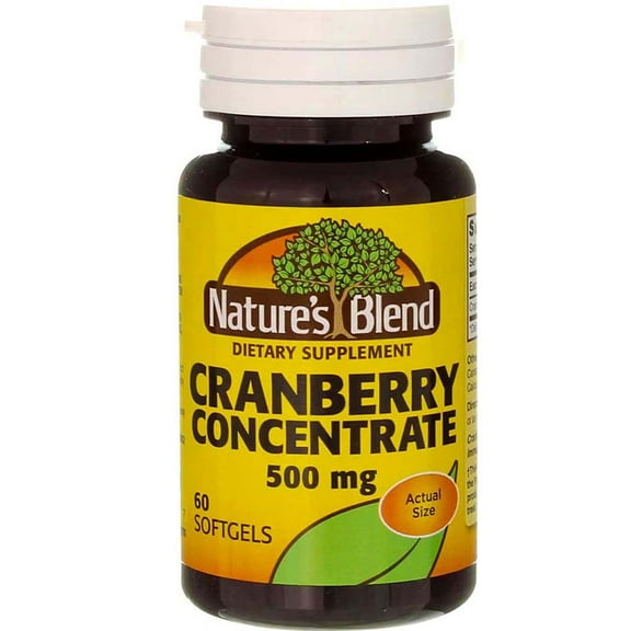 Nature's Blend Cranberry Concentrate Softgels, 500 mg, 60 Count