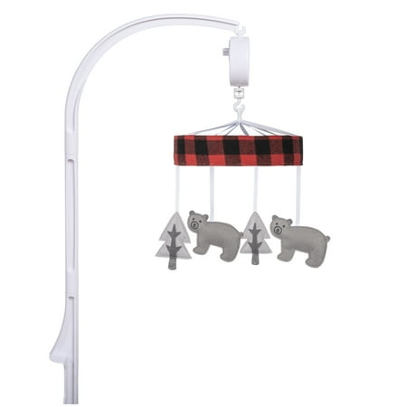 UPC: 0846216065569 | Sammy & Lou Lumberjack Plaid Musical Crib Mobile