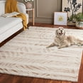 thumbnail image 3 of SAFAVIEH Metro Cecily Striped Area Rug, Beige/Ivory, 6' x 6' Square, 3 of 8