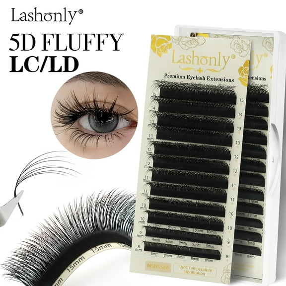 Multi Layers Camellia Eyelash Extensions LC Curl 5D Camellia Eyelashes Eyelash Trays 5D Fluffy Lashes 8-15mm Mix Length